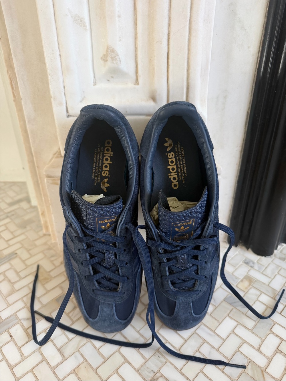 Adidas Gazelle Indoor College Navy Suede Gum Soles - Men's 7.5 / Women's 8.5 - Picture 3 of 6